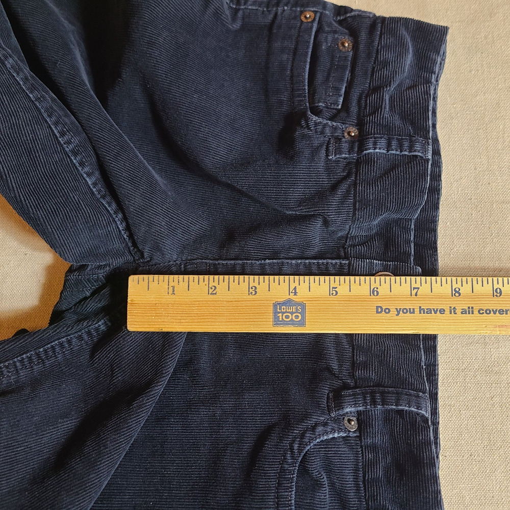 J Crew Favorite Fit Black Corduroy Pants Low Rise Skinny Fit Retro 90s Size 0T - Picture 13 of 15